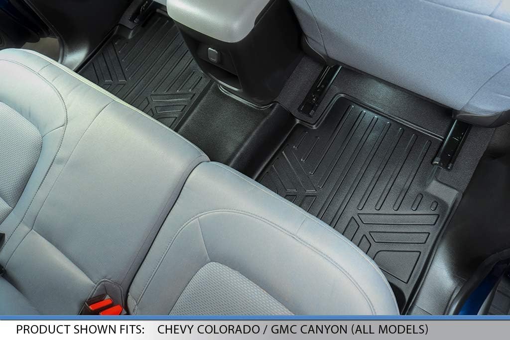 SMARTLINER Custom Fit Floor Mats 2nd Row Liner for 2015-2022 Chevrolet Colorado - Image 2