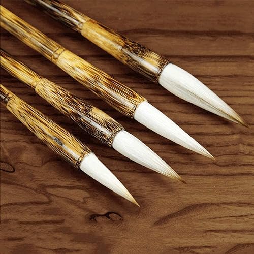 Miniatura 5 de De alto grado Shanlian Hubi fino chino caligrafía cepillo Sumi cepillo conjunto para principiantes acuarela dibujo Kanji cepillo conjunto