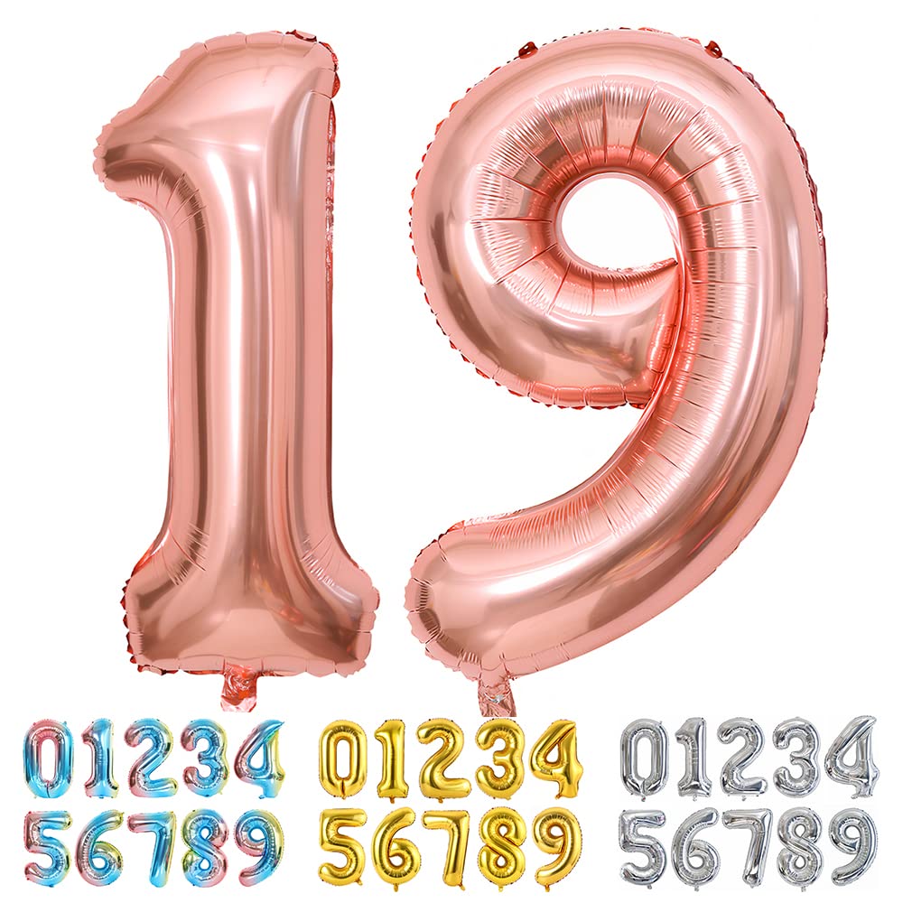 Foil Globo Número 5 Azul 40" (101cm), Inflable Helio o aire, Gigante Numeros 0-9, 10-19, 20-29, 30-100, Grande Globos Decoración para La Boda Aniversario y Cumpleaños Fiestas — view 521