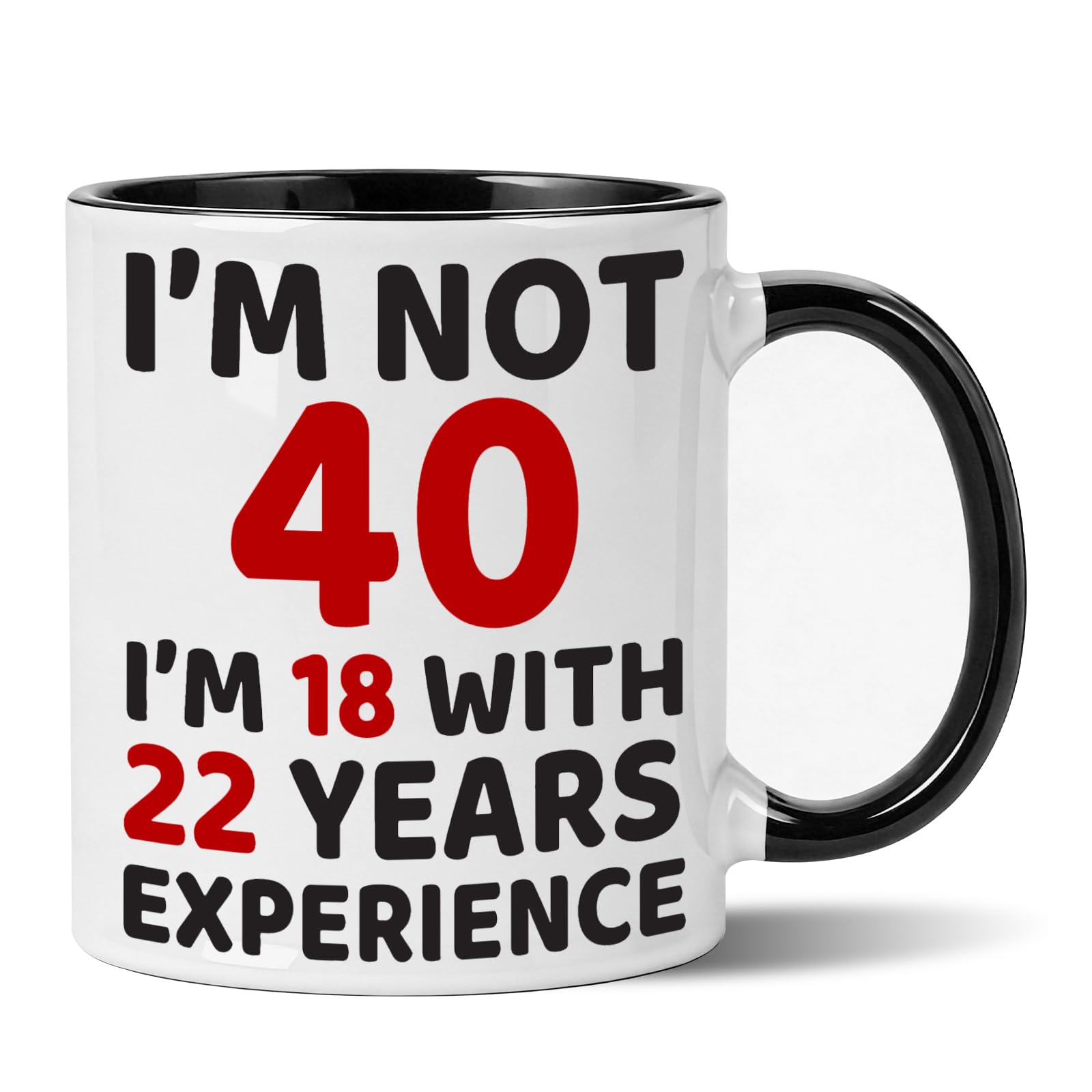 Yuecda 1986 40th Birthday Mug for Women Men, Turning 40 Year Old Birthday Gifts for Mom, Dad, Wife, Husband, Daughter, Sister, Best Friends, Coworkers, Her, Him, 11oz Coffee Cup