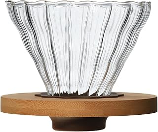 Glas Pour Over Coffee Dripper, Glas Pour Over Coffee Dripper Återanvändbar | Häll över glas Kaffebryggare dropptillbehör Enkoppskonfilter för hemmaarbetsplatsen