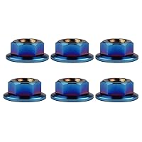 Vista 39 de Titanium DIN6923 M5 M6 M8 M10 M12 M14 M16 - Juego de 6 tuercas hexagonales (paso M8, 0.069 pulgadas, dorado)