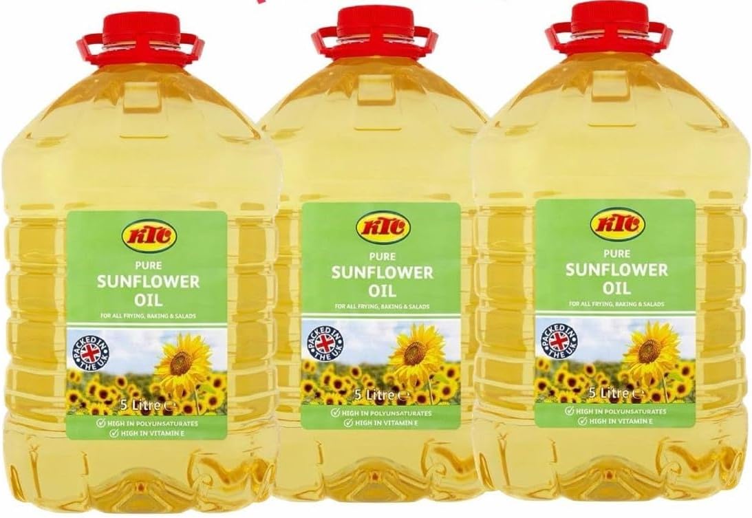KTC Pure Sunflower Oil 5Ltr (Pack of 3) Amazon.co.uk Grocery