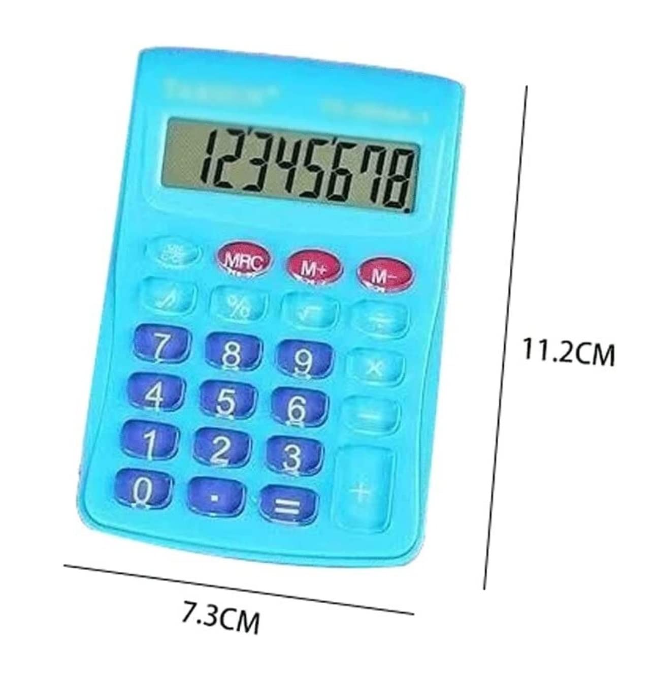 Calculatrice Calculatrice De Bureau Mignonne Portable 8 Bits Affichage Bouton Batterie Calculatrices Base pour L'école Bureau Office(Black)