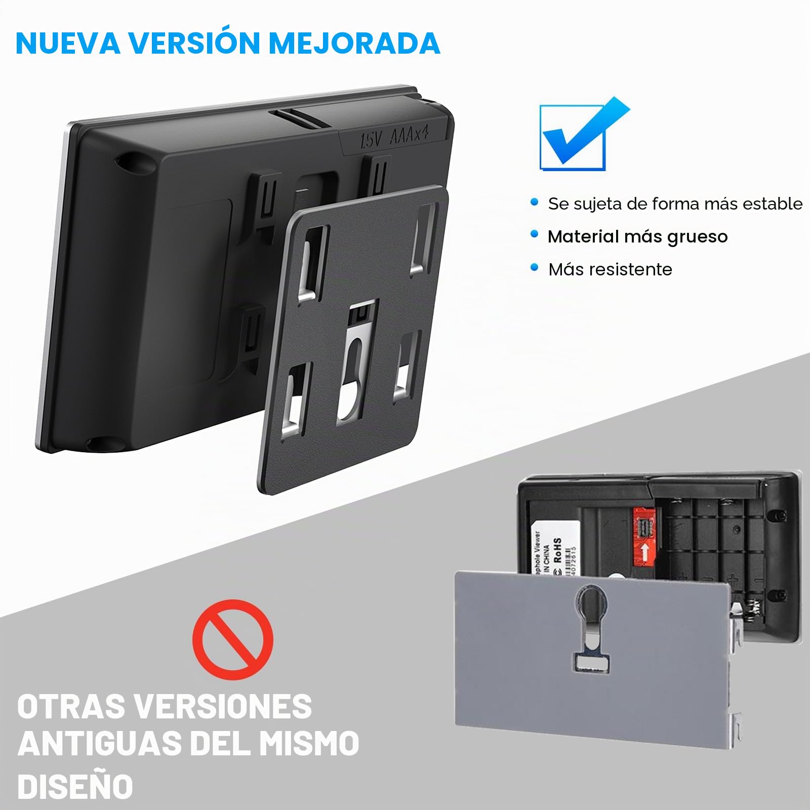 Nikou 3.5 pulgadas 120 grados gran angular electrónico ojo de gato, timbre digital LCD puerta electrónica mirilla mirilla de baja potencia (negro)