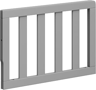 Graco Storkcraft Toddler Safety Guardrail with Slats (Pebble Gray) – GREENGUARD Gold Certified, Converts Compatible Storkcraft Crib to Toddler Bed, Each Guardrail Sold Individually