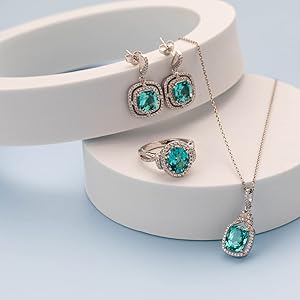 パライバトルマリン silver925キュービックジルコニア