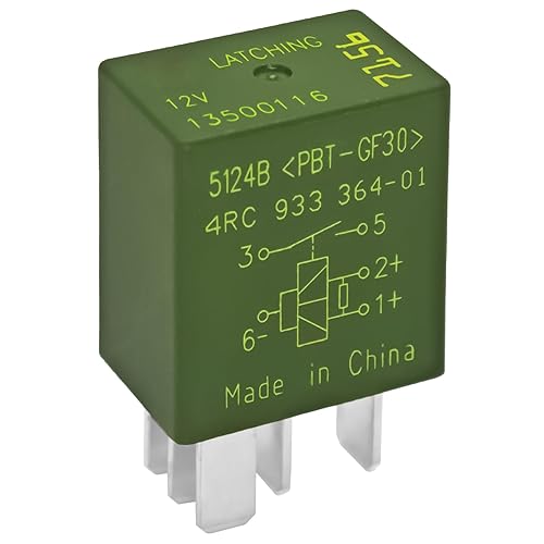 Relé 13500116-12VDC Relé multiusos de 5 pines para relé de ventilador de aire acondicionado, relé 13500116 compatible con modelos de vehículos GM,