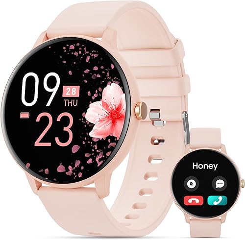 Joautrial Reloj inteligente para hombres y mujeres (respuestahacer llamadas), reloj inteligente para iPhone Android, rastreador de actividad física