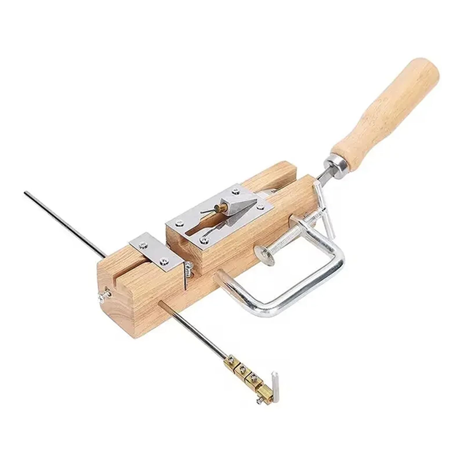 Kaeltsyn Professional Hives Hole Puncher Ergonomic Handle Wooden Eyelet Maker Beekeeper Equipment for Efficient Punching Manual Punching Tool