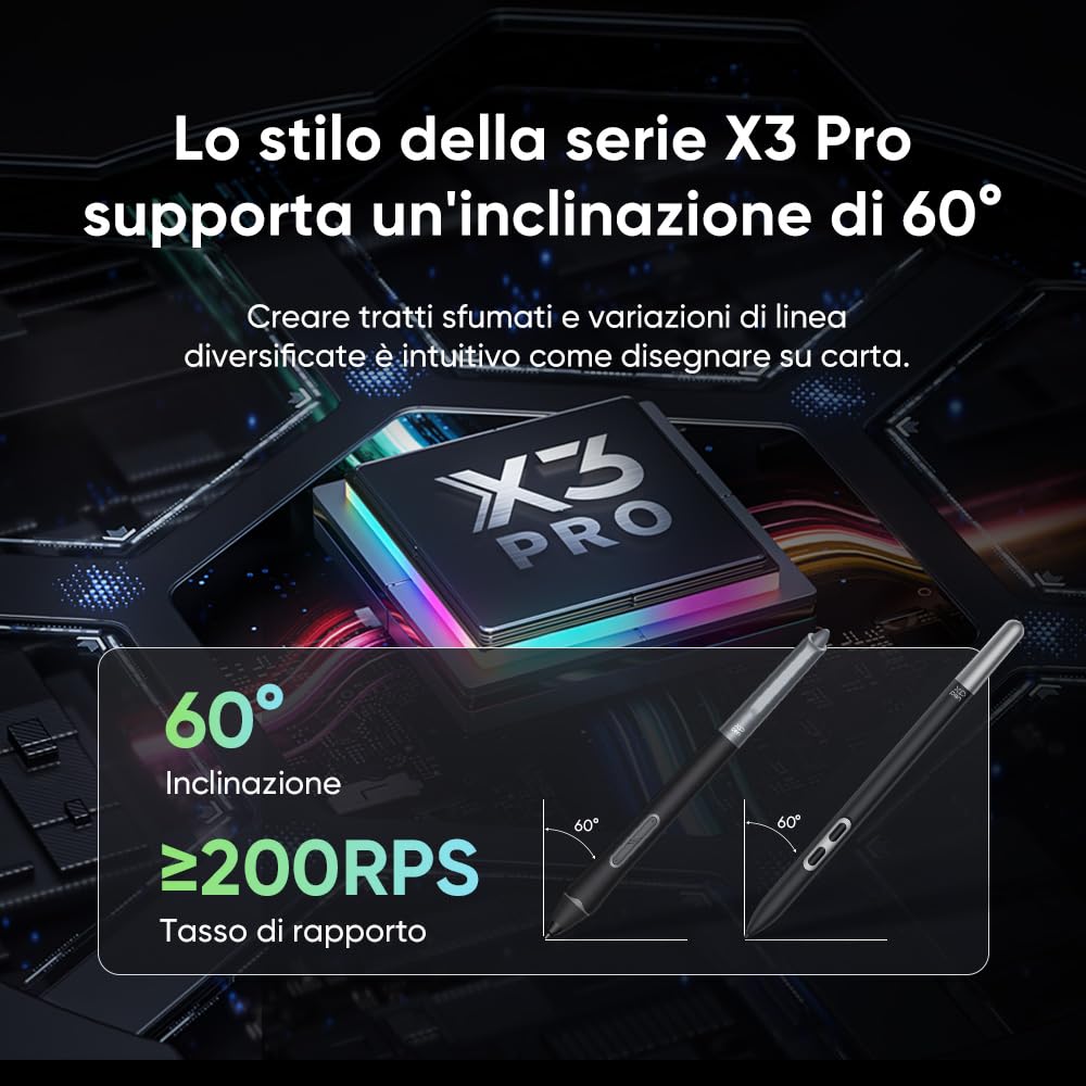 XPPen Artist Pro 24 (Gen 2) 165Hz Tavoletta Grafica con Schermo 2,5K Professionale per Illustratori, Grafici, Artisti di Videogiochi, Animazione, Designer Industriali e Architettonici in 3D