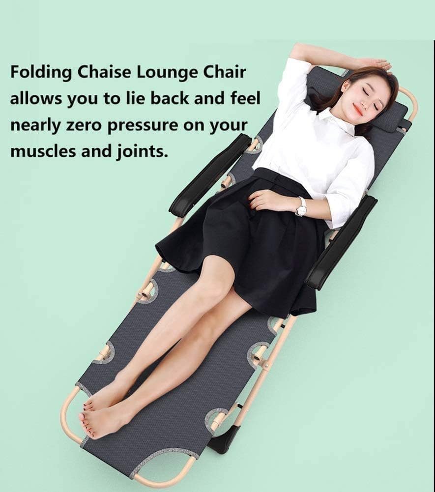 Sun Lounger Garden Chairs Oversized Patio Chairs Reclining for Heavy People Outdoor Beach Lawn Camping Portable Chair Foldable Deck Chair with Cushions Support 200kg (Color, Gray),Gray