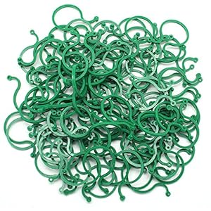 Hysagtek 200 stuks plantenklemmen ter ondersteuning en bevestiging van planten, plantenclips, klimhulp voor tuin, planten, groentenvrucht, klimplanten (groen)