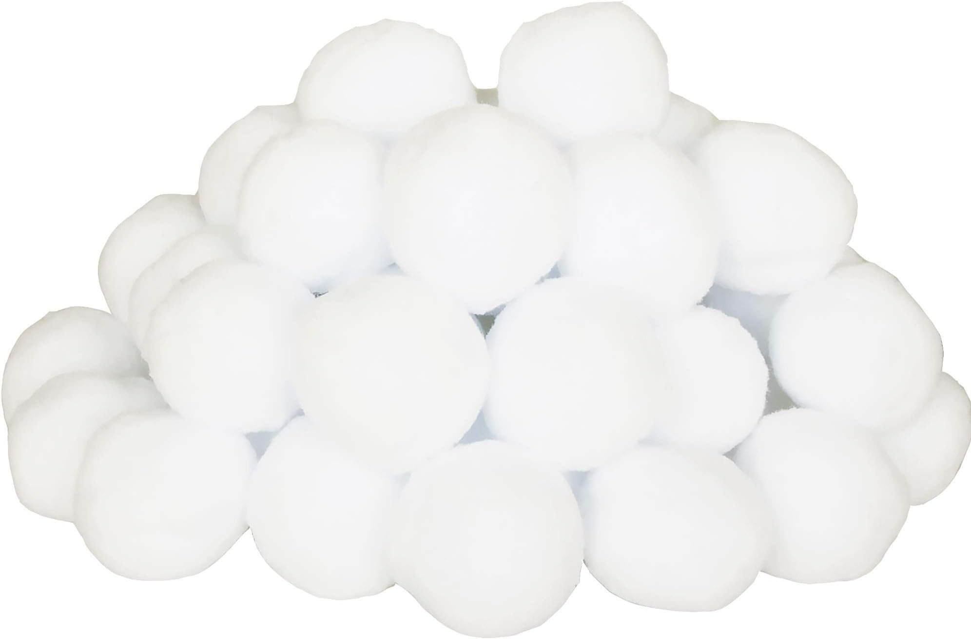 AMAZING TIME 50 Pack Indoor Fake Snowball Plush Snowball Fight Game Christmas Fun for Kid Winter Sports