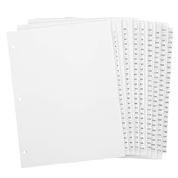 バイイーさま専用 Amazon | Yeaqee 番号付きタブ 3リングバインダー用 レター