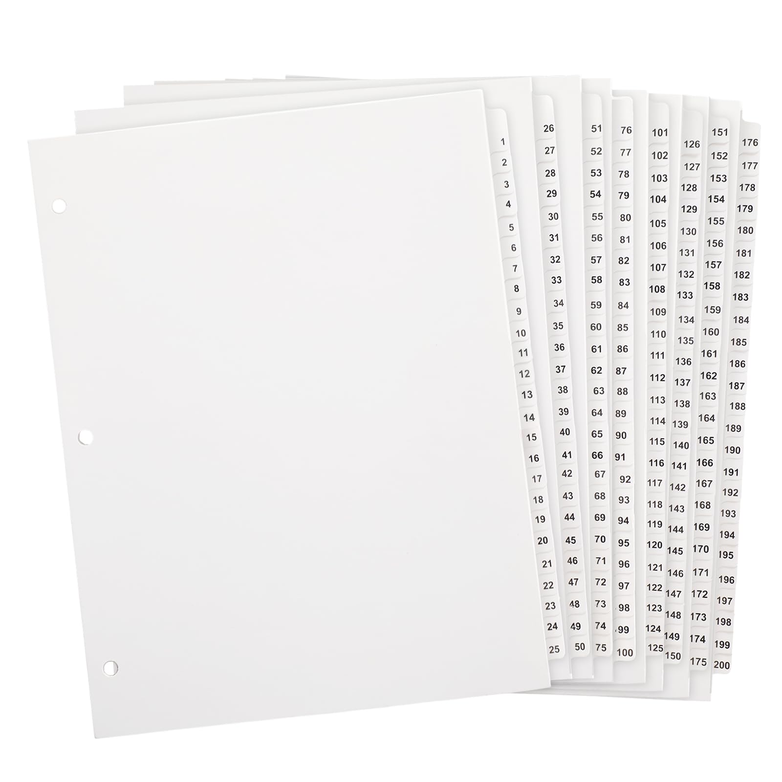 専用ページ Amazon | Yeaqee 番号付きタブ 3リングバインダー用 レター