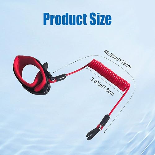 Miniatura 2 de 4 cordones para interruptor de barco con correa de muñeca de repuesto para interruptor de parada de emergencia de barco marino, cordón de seguridad