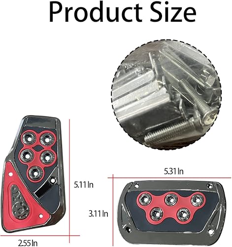 Miniatura 8 de 2 almohadillas antideslizantes para pedal de automóvil, fundas de freno de transmisión automática y pedal de acelerador, juego de correr sin