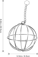 Vista 3 de Yardwe Comederos para pájaros colgantes de acero inoxidable, 2 unidades, para exteriores, jardín, decoración de patio salvaje