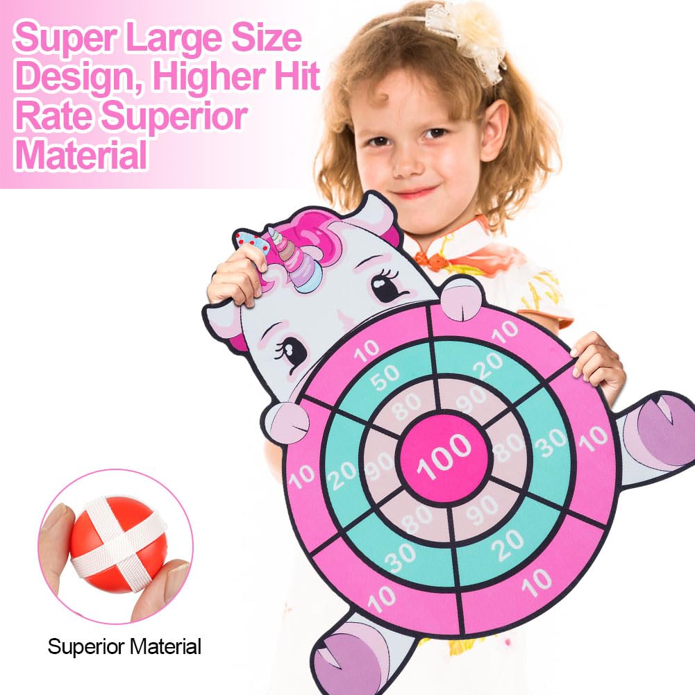 Licorne Jouet Pour Enfants 4-9, 63cm Licorne Jeu De Fléchettes Velcro