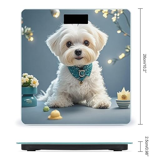 Báscula Digital Lovely Maltese Dog con Pantalla LED miniatura 2