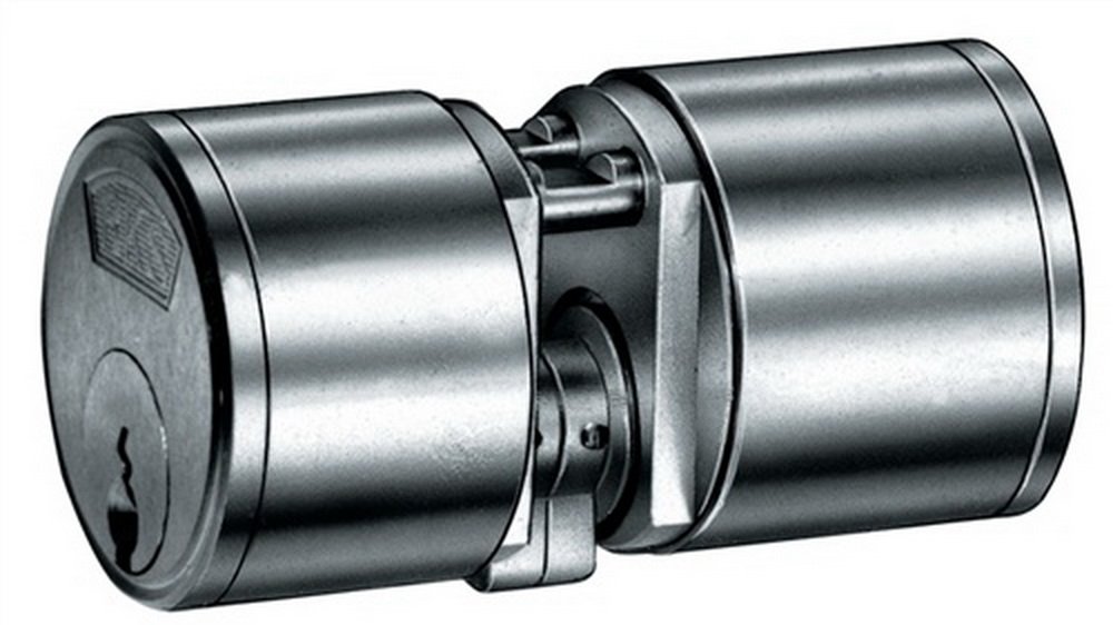 #1 Kurzzylinder nach DIN 18252 3177 L.A 21mm L.B 21mm Gesamt 56mm massiv Ms.matt VPE 1 STÜCK