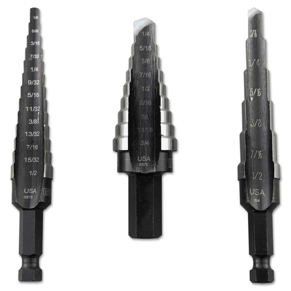 3 PC. UNIBIT STEP DRILL: Jobber Drill 