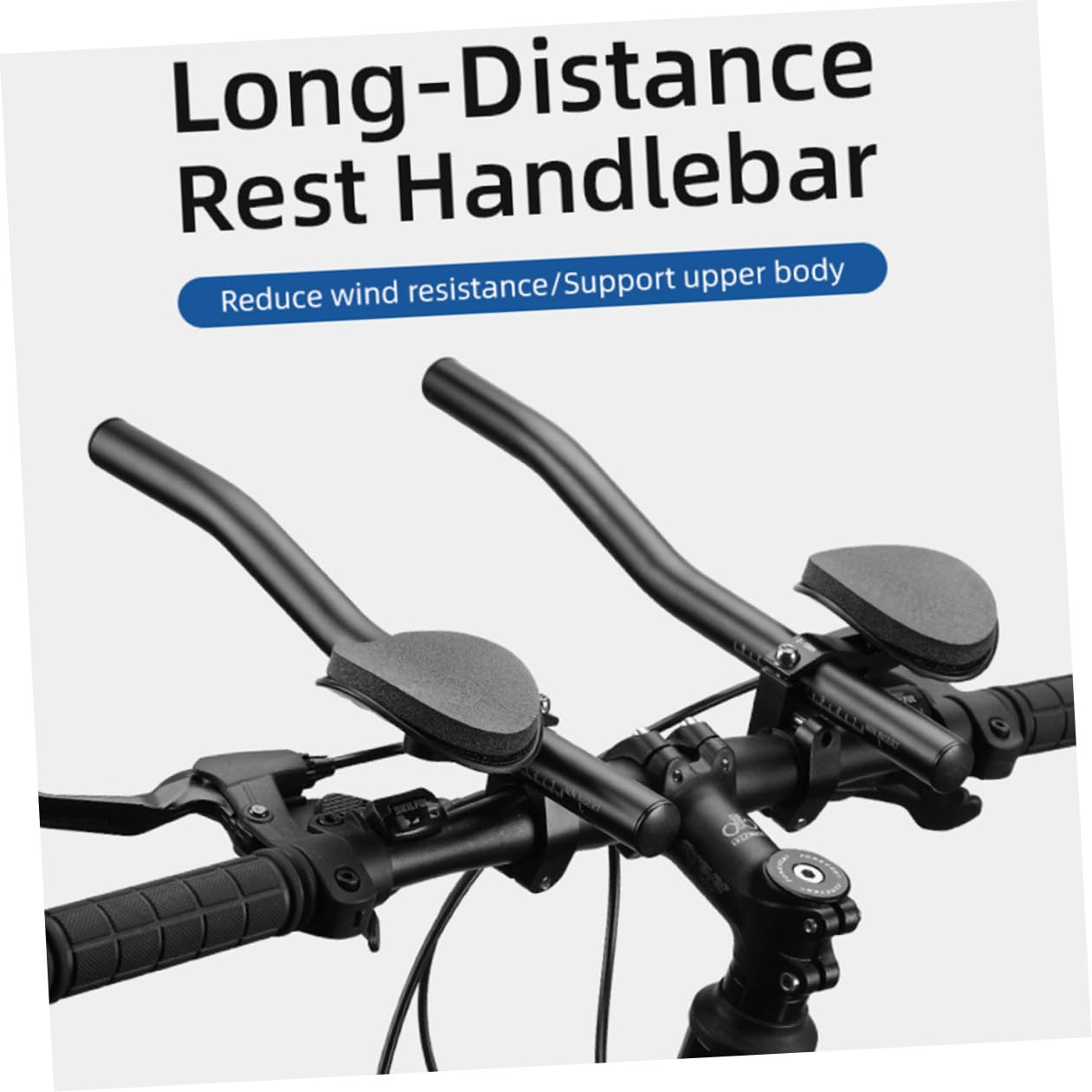 Manubrio Bici Corsa in Alluminio Aerodinamico con Supporto Ergonomico per Ciclismo Lunga Distanza Accessorio Resistente e Confortevole per Bici da Strada