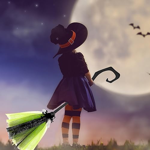 Miniatura 3 de Escoba de bruja de Halloween para niños, escoba de bruja malvada de Halloween, escoba de Halloween, cosplay, fiesta de disfraces, escoba de bruja