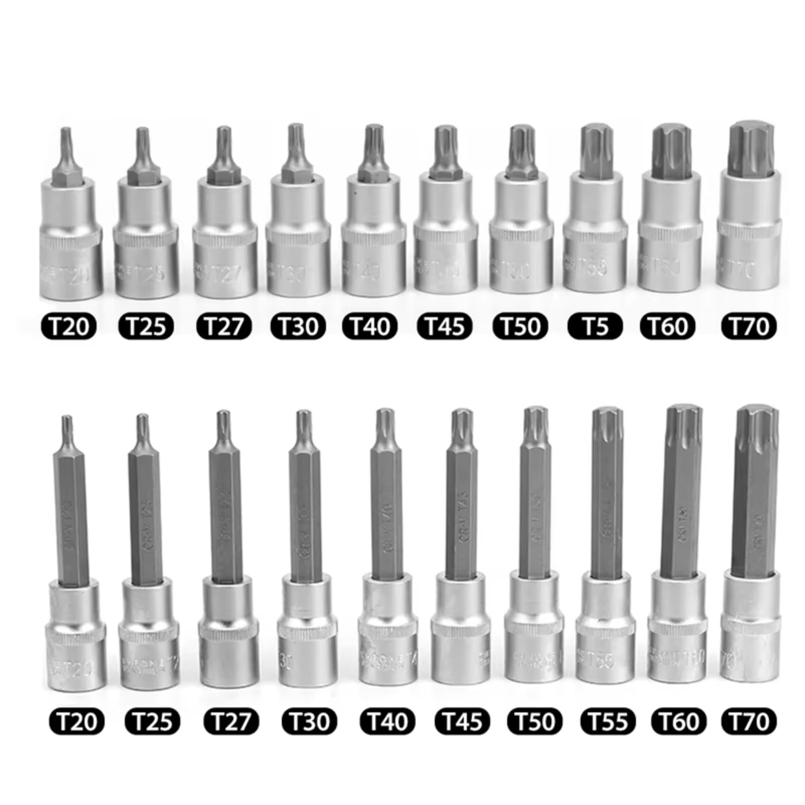 Juego Llaves Vaso Juego Llaves Impacto 1/2" 26/30/32 Uds Puntas Destornillador Profundo Herramienta Mano Kit Herramientas Reparación Automóviles Con Caja Almacenamiento(Style A)