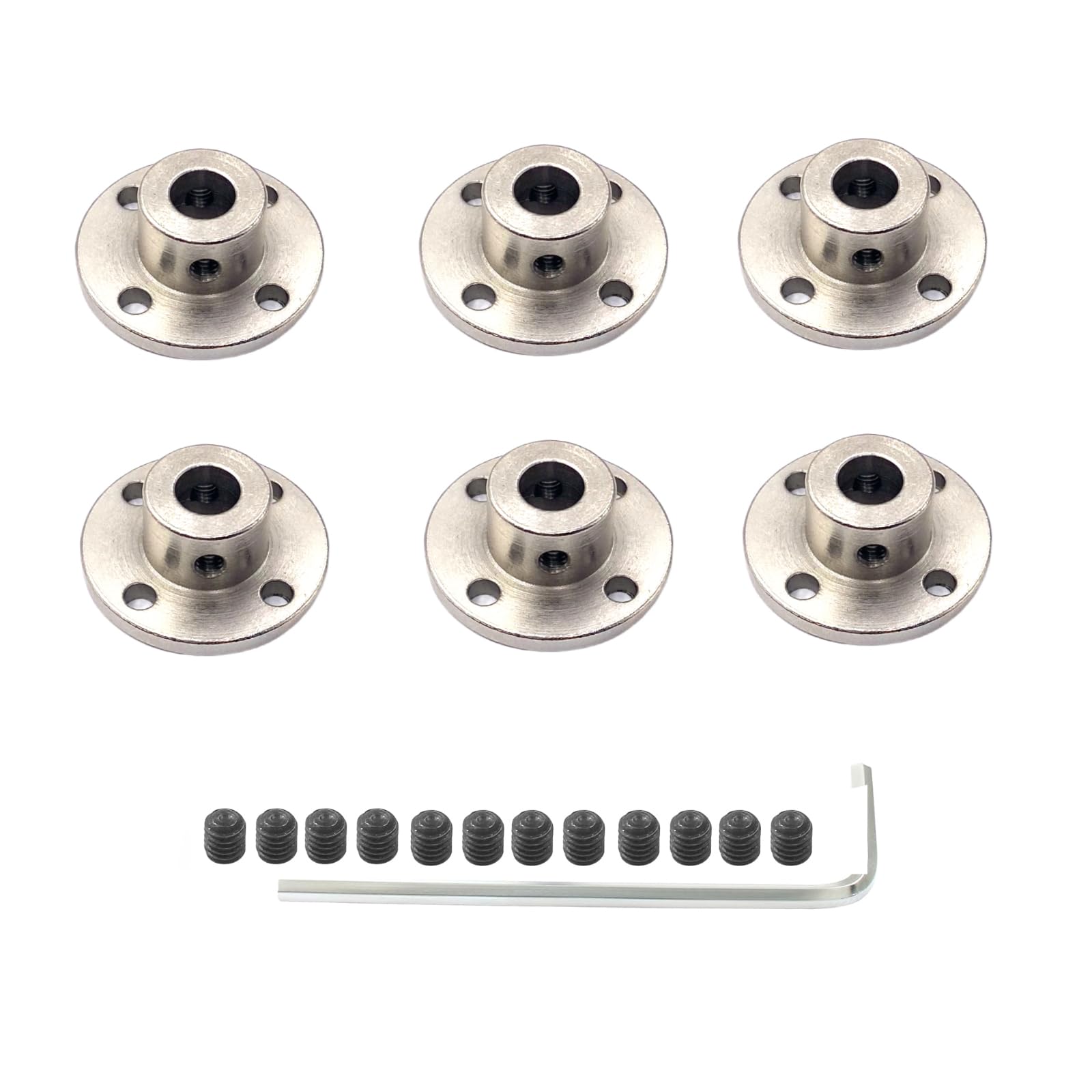 Rigid Flange Couplings - 6 Pcs for DIY Motors -14 Rigid Flange Couplings - 6 Pcs for DIY Motors -14