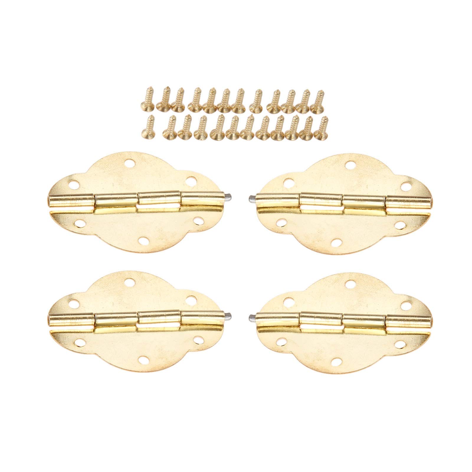 Antique Hinges,Bronze Decorative,Wooden Box Hinge,2Pcs Furniture Cabinet Drawer Door Butt Cupboard for Jewelry Boxes 46 * 35mm