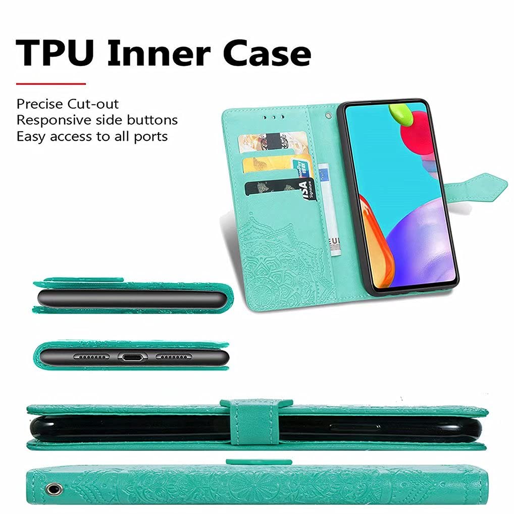 IMIRST OPPO Find X3 Lite Custodia Flip, Goffratura Design Case in PU Pelle Internamente Silicone TPU Cover Portafoglio Cover Premium Custodia per OPPO