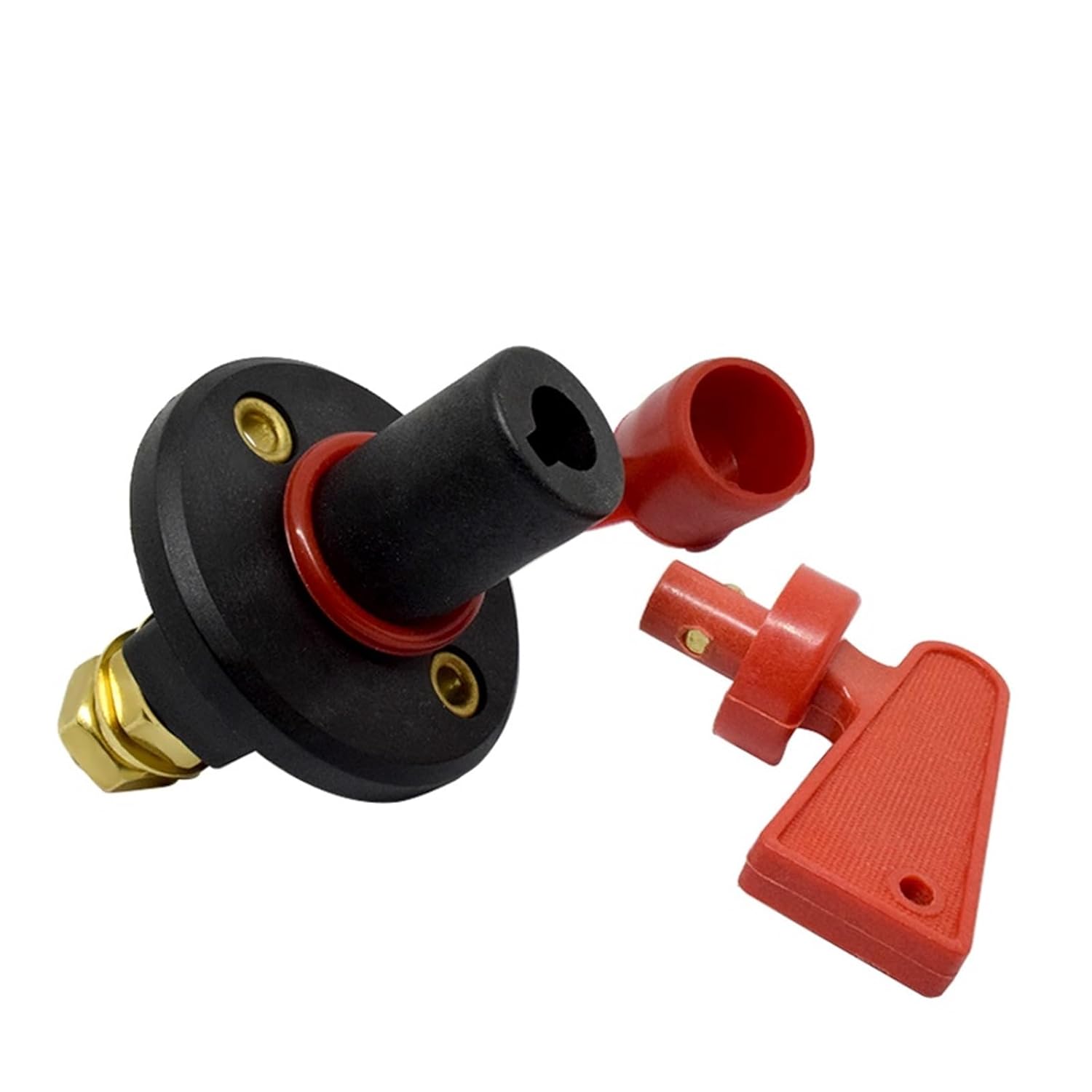 Car Battery Power Switch Disconnect Isolator Circuit Breaker Main Switch Kill Cut-Off Switch Insulated Rotary Switch Key Truck(Power Switch x3pcs)