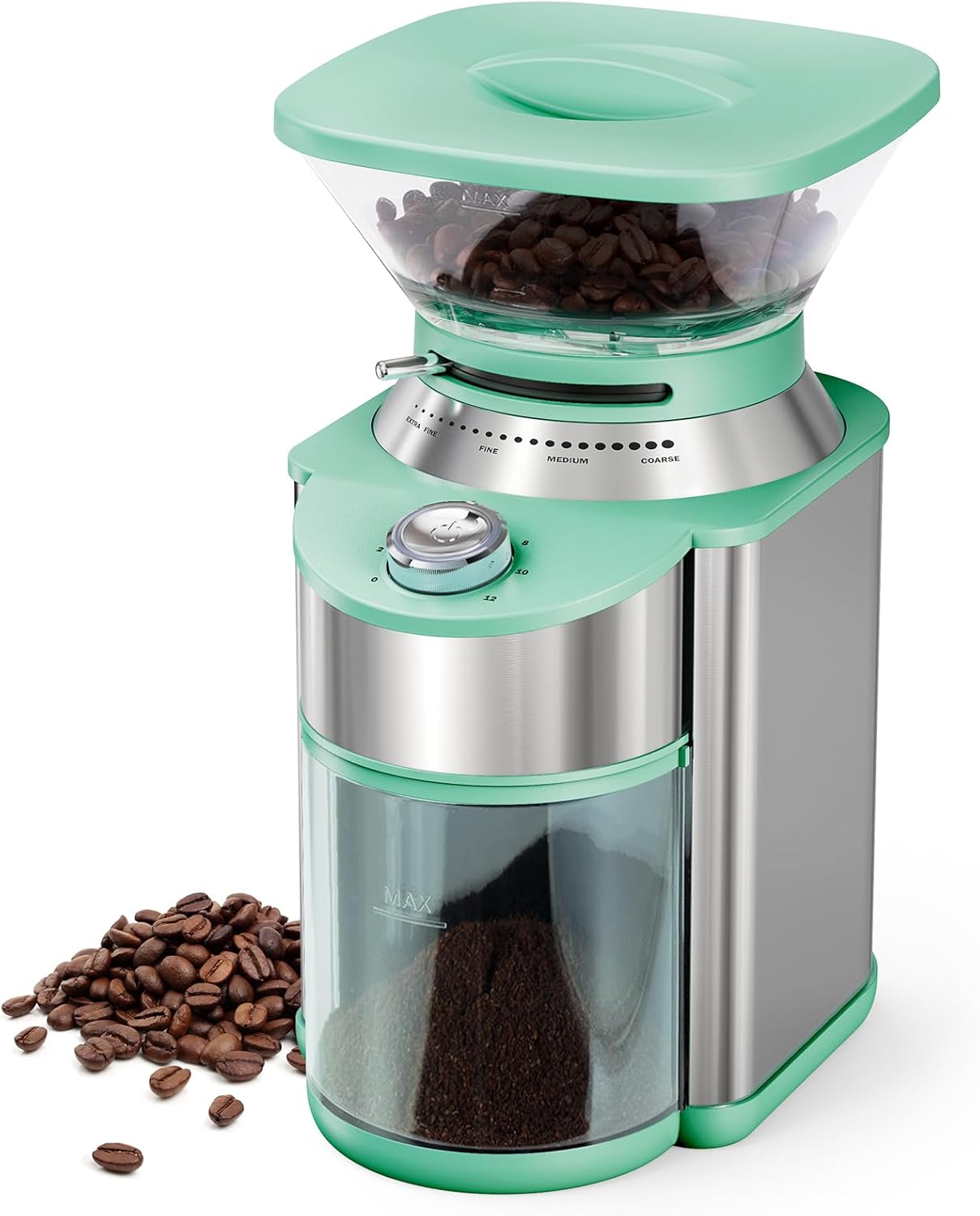 Electric Conical Burr Coffee Grinder, Adjustable Burr Mill
