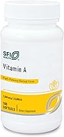 Vista 1 de Klaire Labs SFI Health Vitamina A - Dosis de alta potencia de 25000 UI (7,500 mcg RAE) de aceite de hígado de pescado, forma de retinol preformado