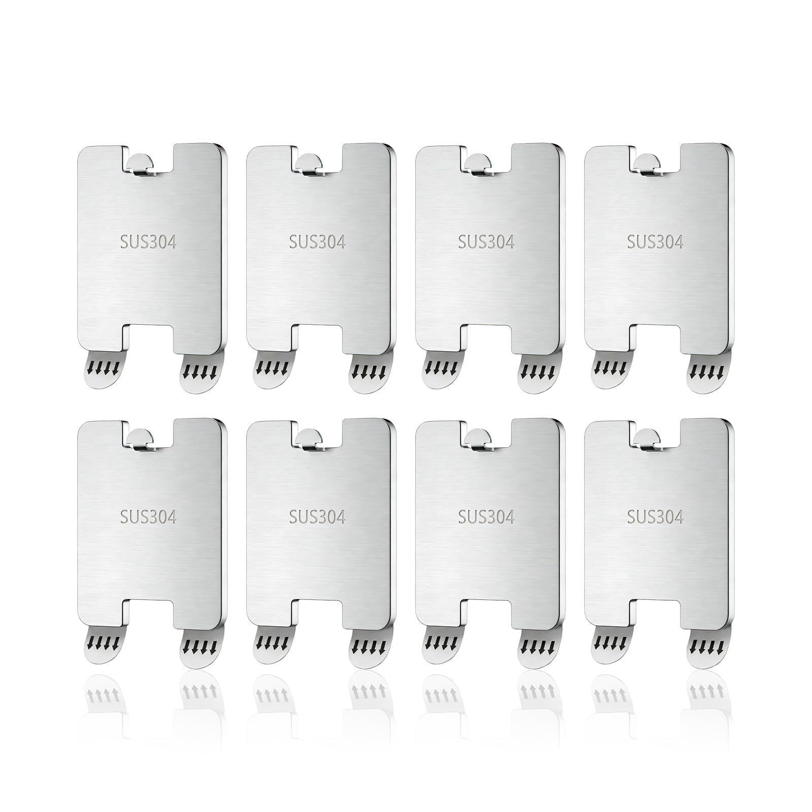 Picture Hanging Hooks Wall Hangers Without Nails,8Pcs Metal Photo Hook No Nails,Adhesive Strips Removable Picture Hangers,Damage-Free No Hole Wall Hanger Strip for Hanging Frame,Poster,Wall Art Décor