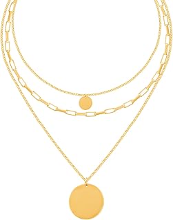 NAITRA 18K Gold Plated Multi Layered Necklace for Women | Statement Necklace | Waterproof and Anti Tarnish Jewellery | Rak... Price In India