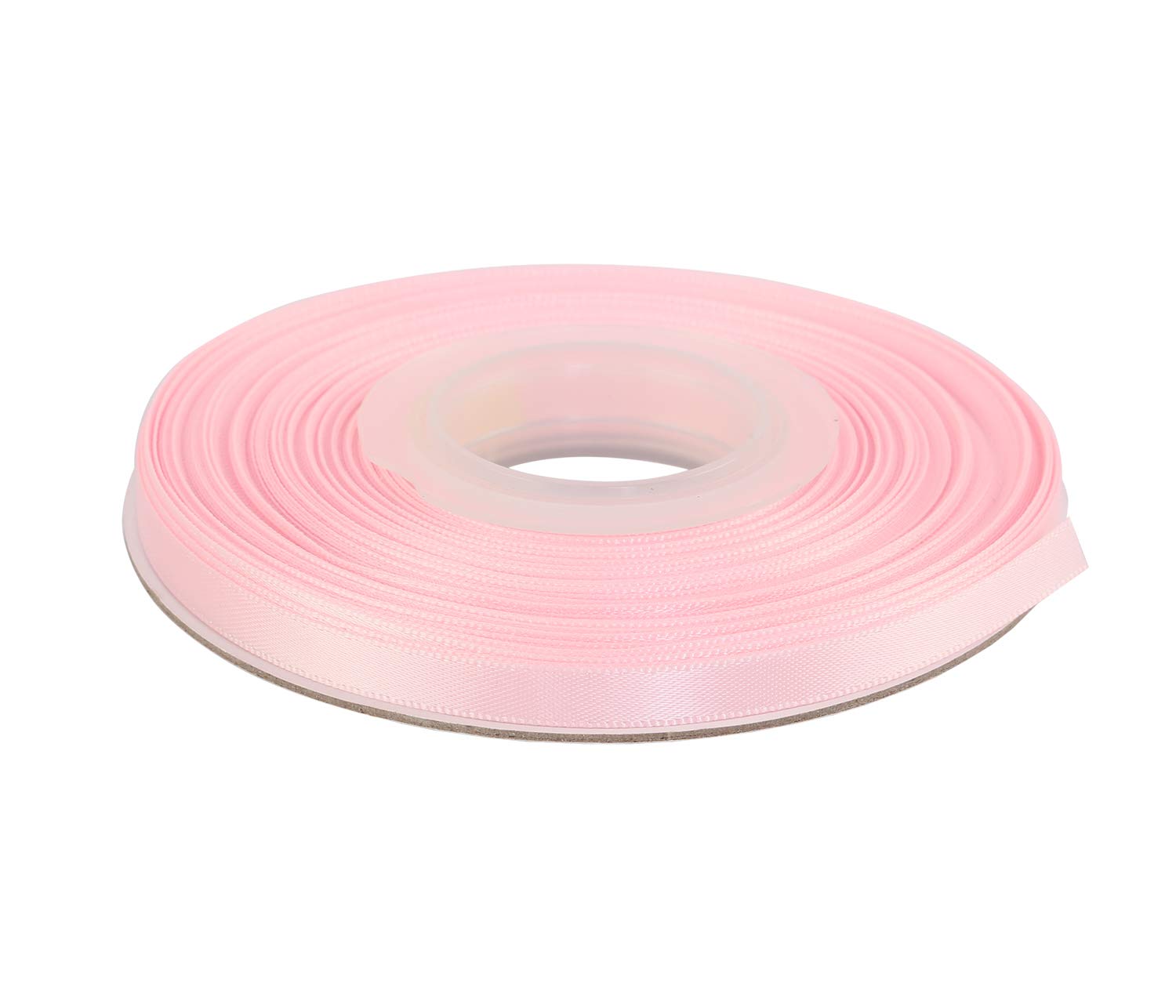 IDECOR 1/4" Wide Double Face Satin Ribbon 25 Yards (117-Light Pinkï¼â€°, Set for Gift Wrapping, Party Decor, Sewing Applications, Wedding and Craft