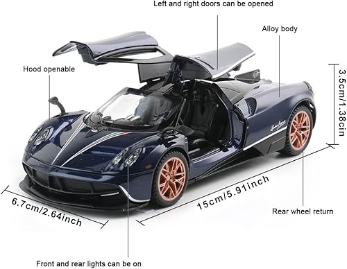 Miniatura 88 de Coche de juguete fundido a presión McLaren Senna modelo de automóvil deportivo, aleación de zinc, vehículos de extracción hacia atrás, mini