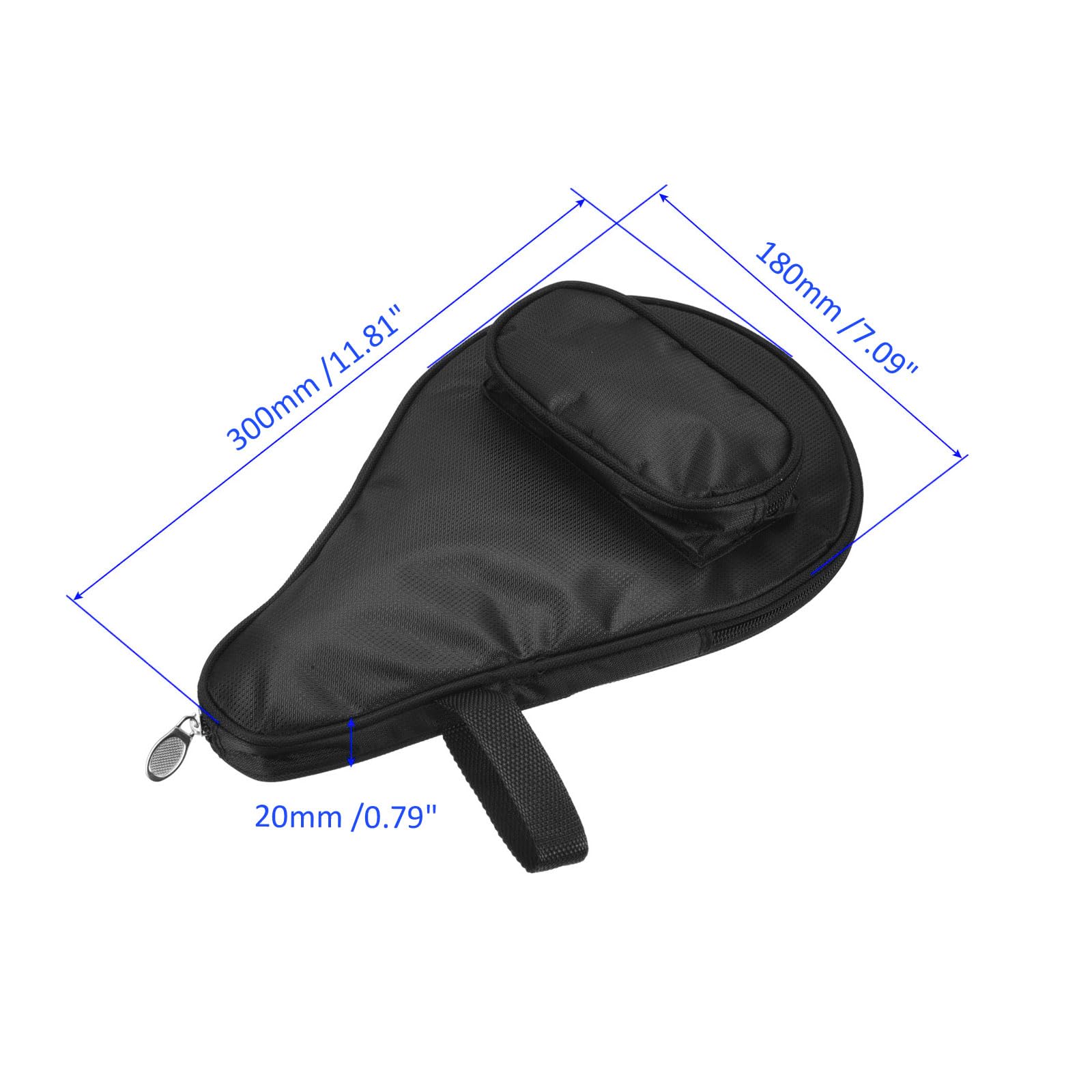 M METERXITY Ping Pong Paddle Cover - Gourd-Shaped Table Tennis Racket Case Bags Containers Apply to Storage Organize (Black) - Image 3