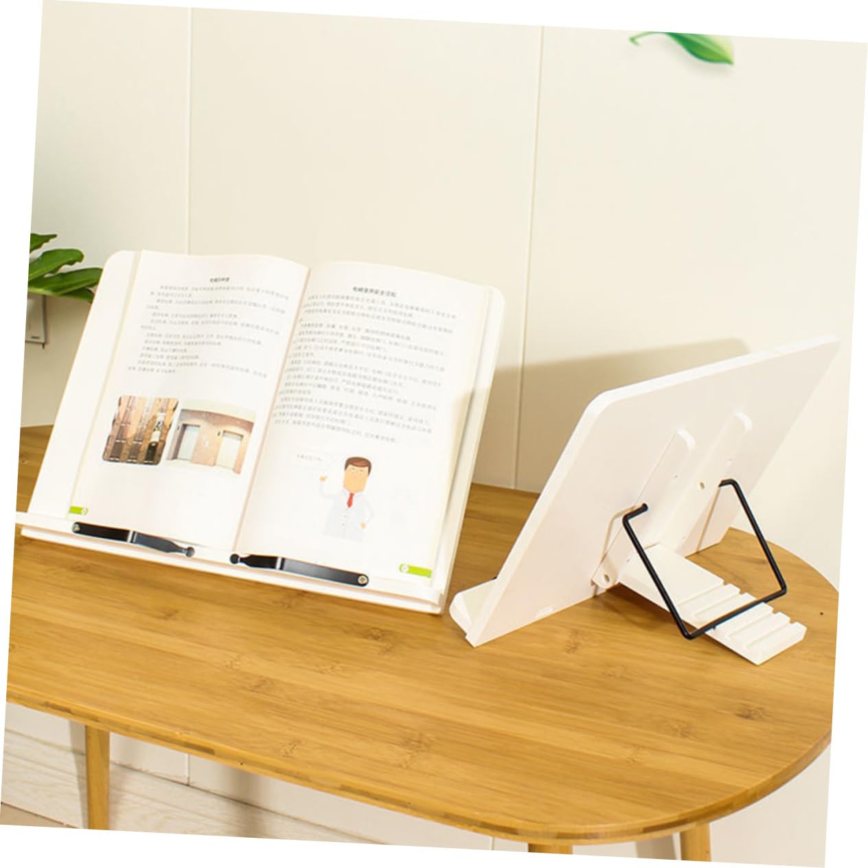 Operitacx Djustable Wooden Bookstand Display Book Holder Book Stand for Desk Reading Book Holder Wood Book Holder Book Display St