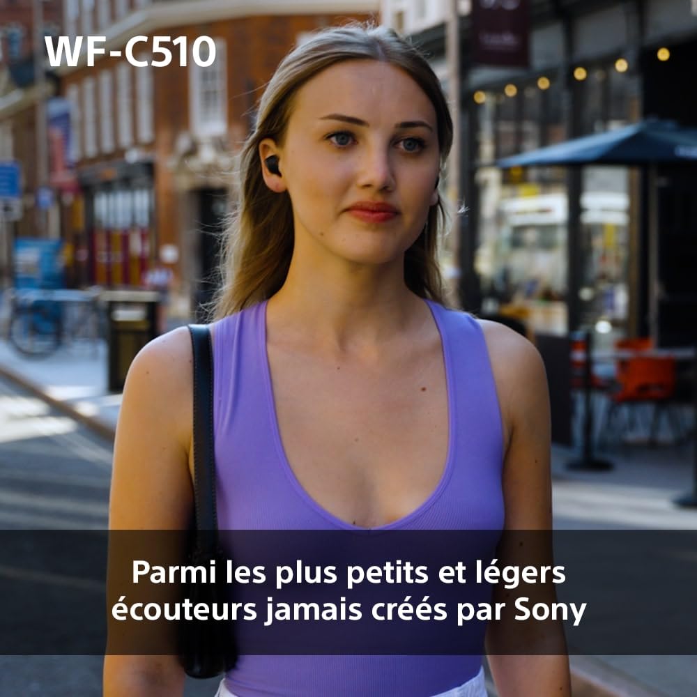 Sony WF-C510 Truly Wireless Kopfhörer - Kleine, leichte Bluetooth In-Ear-Kopfhörer mit Multipoint-Connection, Ambient Sound, IPX4 Rating, Spotify Tap, iOS & Android - blau (Generalüberholt)