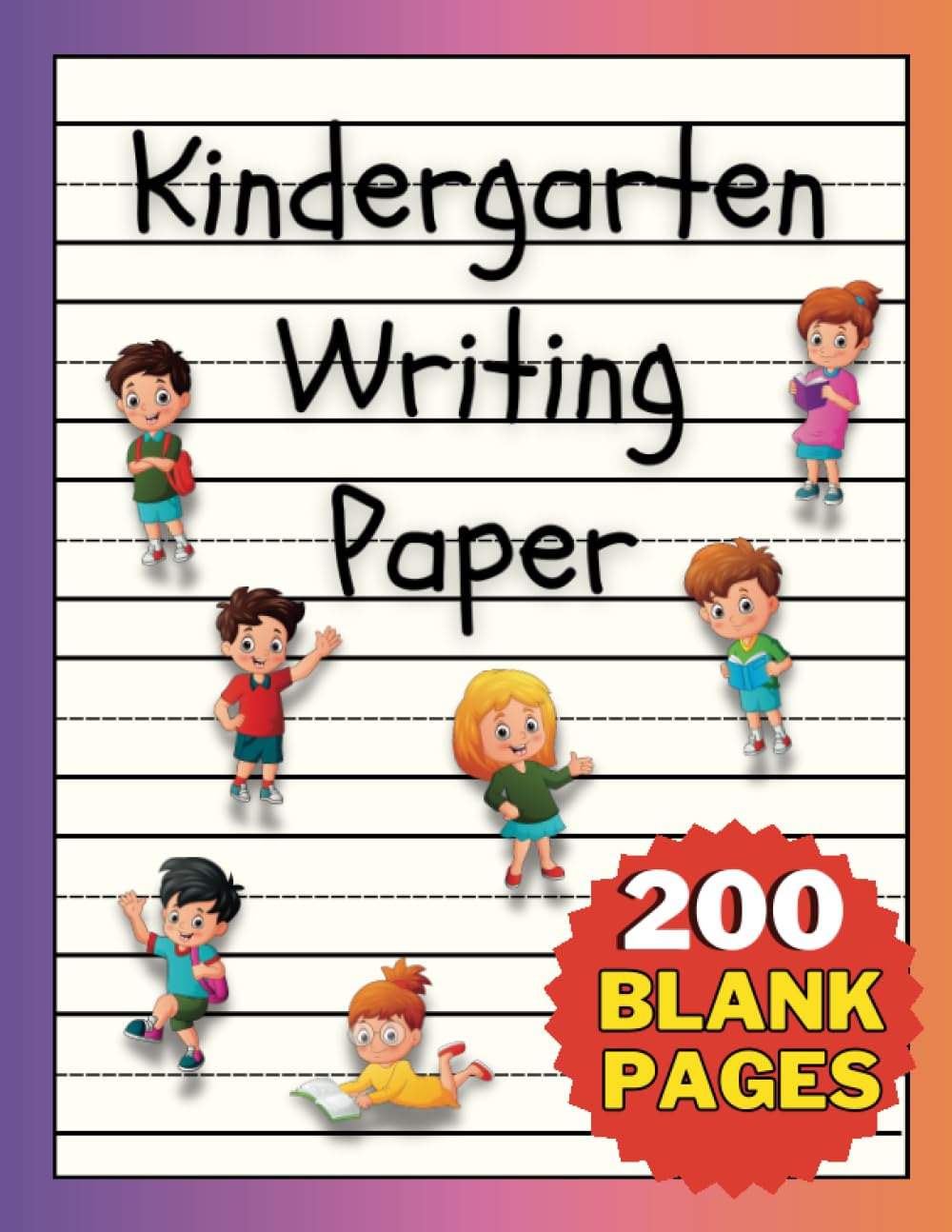 Independently published Kindergarten Writing Paper: 200 Blank Page Notebook with Dotted Lines for Handwriting Practice at an Early Age.