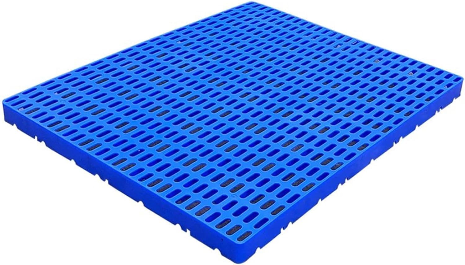 Plastic Ventilated Floor Trays, Lightweight Moisture-Proof Floor Pallets, Indoor & Outdoor Storage Grid Pad Grille Ventilation pallets,Blu-100x70x5cm