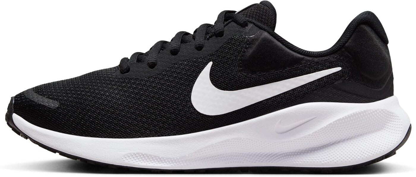 NIKE Revolution 7, Sneaker Mujer, Negro Y Blanco, 40 EU