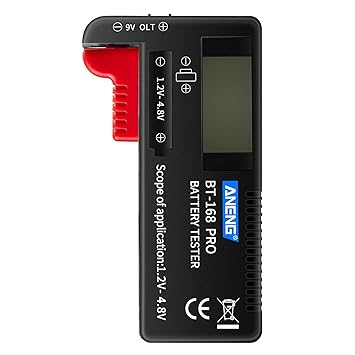 pekdi BT-168 PRO Battery Tester Digital-Display Type Tester Battery Checker Battery Capacity Diagnostic Tool Universal Tester Checking D C AAA AA Button Battery