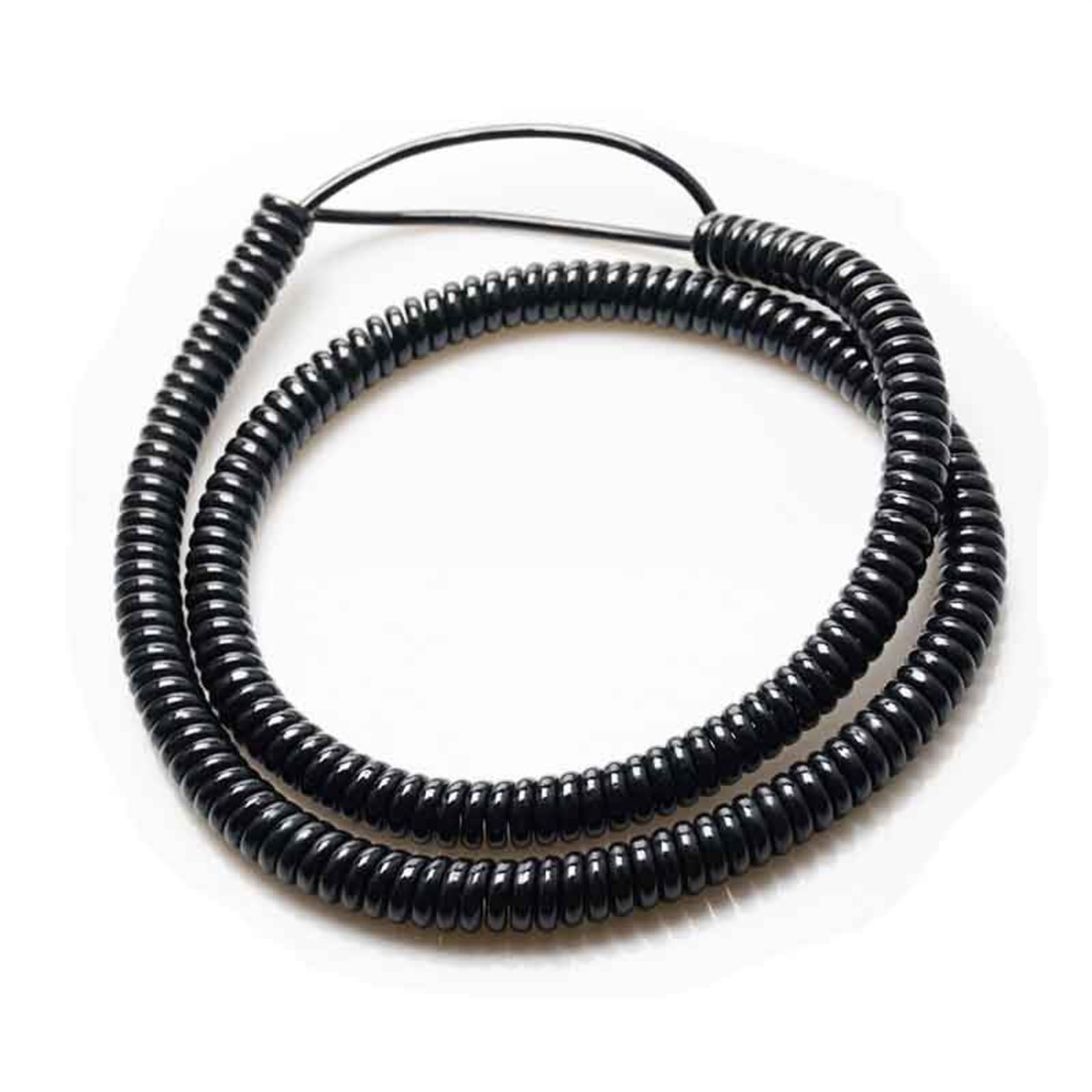 GHJrtHFJ Spiral power cord, 2 Core Spiral Expandable Wire Spring Telescopic 24AWG 20AWG 18AWG 17AWG 14AWG Black Color Power Cord Cable(2 Core 10 meter)