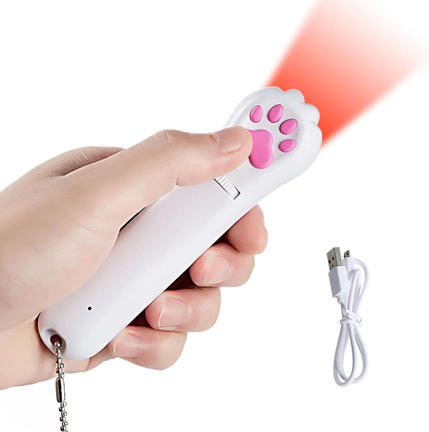2in1 Interactive Toy for Cat/Dog & UV Flashlight Blacklight, Pet Urine, Bed Bugs Detector,, Fun Cat Toys for Pet Chase Play, USB…