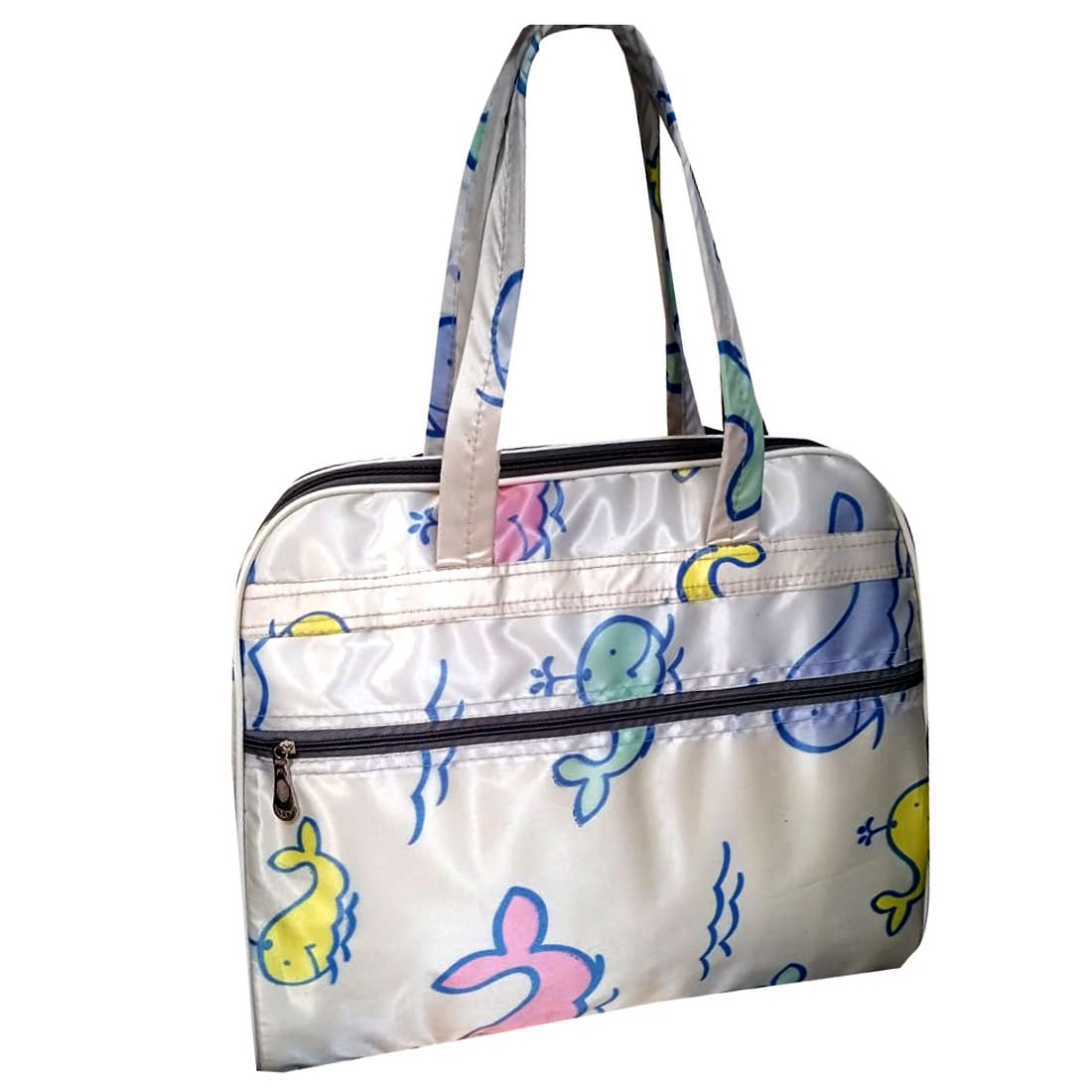 Women's Multi Processor Printed Travel Bag Small Travel Bag - Height:10 Inch Width:6 Inch Length:17 Inch Depth:10 inch (Multicolor)-image-44